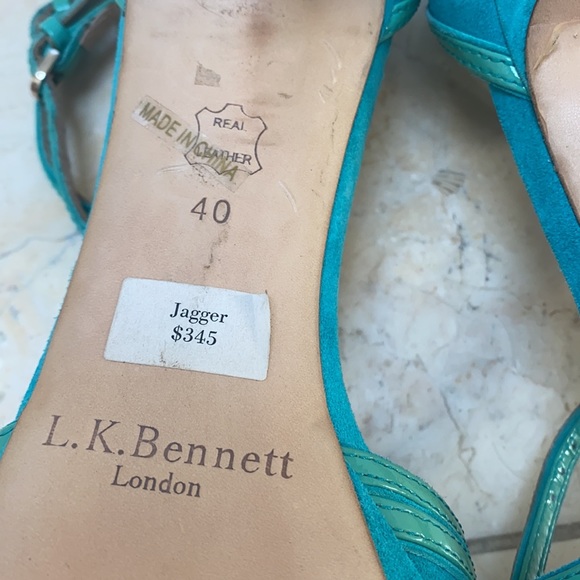 LK Bennett size 40 torquise platform sandals - Picture 6 of 6